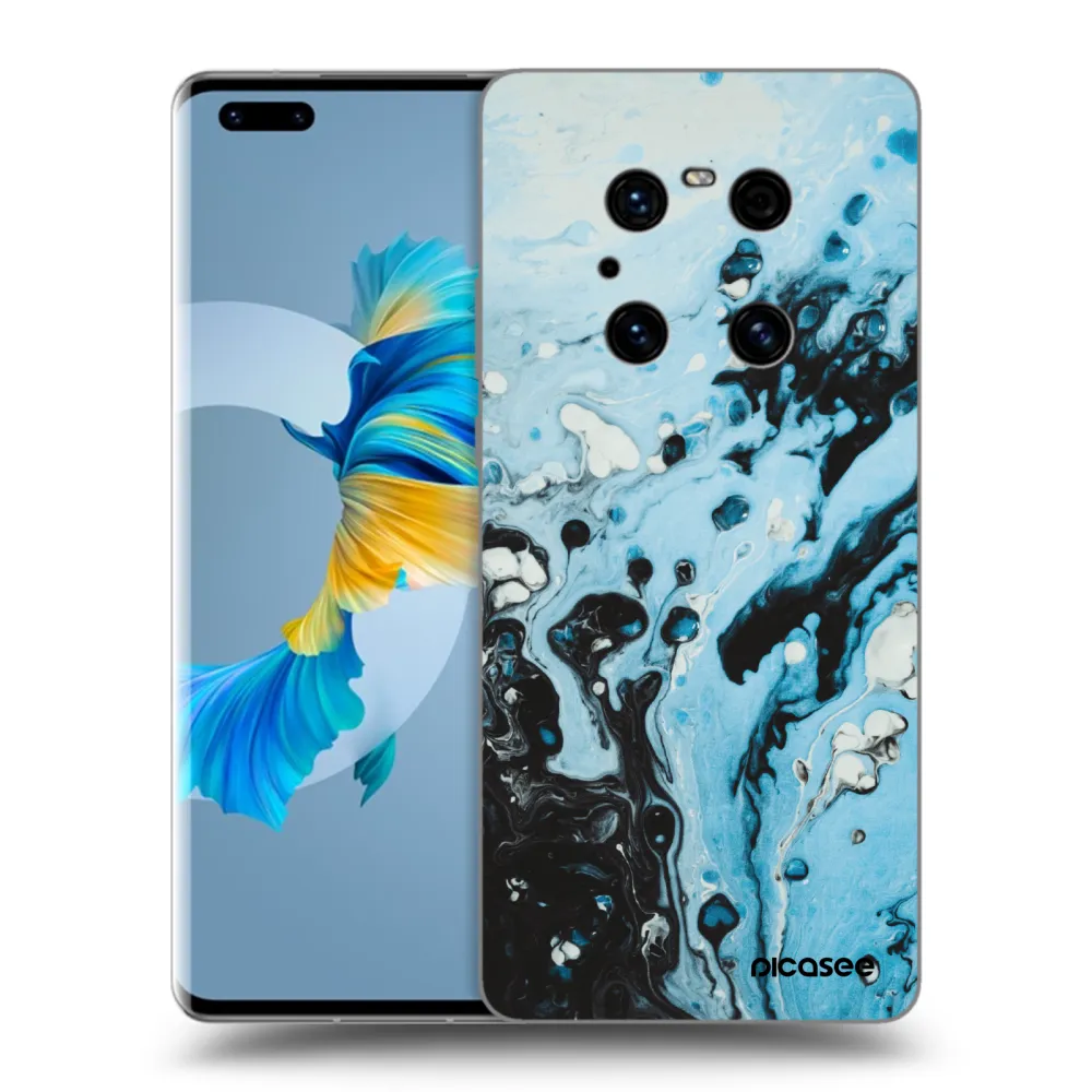 Picasee fekete szilikon tok az alábbi mobiltelefonokra Huawei Mate 40 Pro - Organic blue