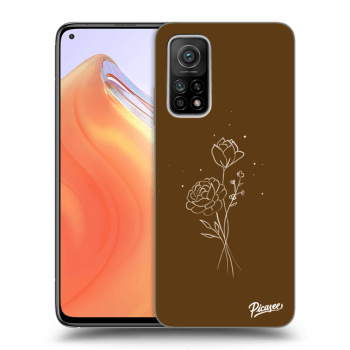 Picasee ULTIMATE CASE Xiaomi Mi 10T - készülékre - Brown flowers