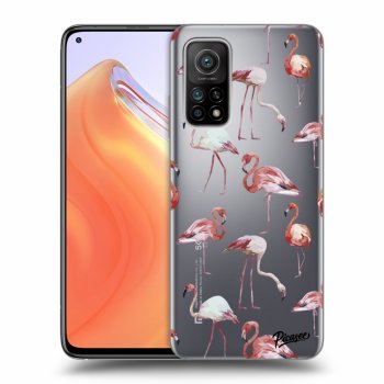 Picasee átlátszó szilikon tok az alábbi mobiltelefonokra Xiaomi Mi 10T - Flamingos