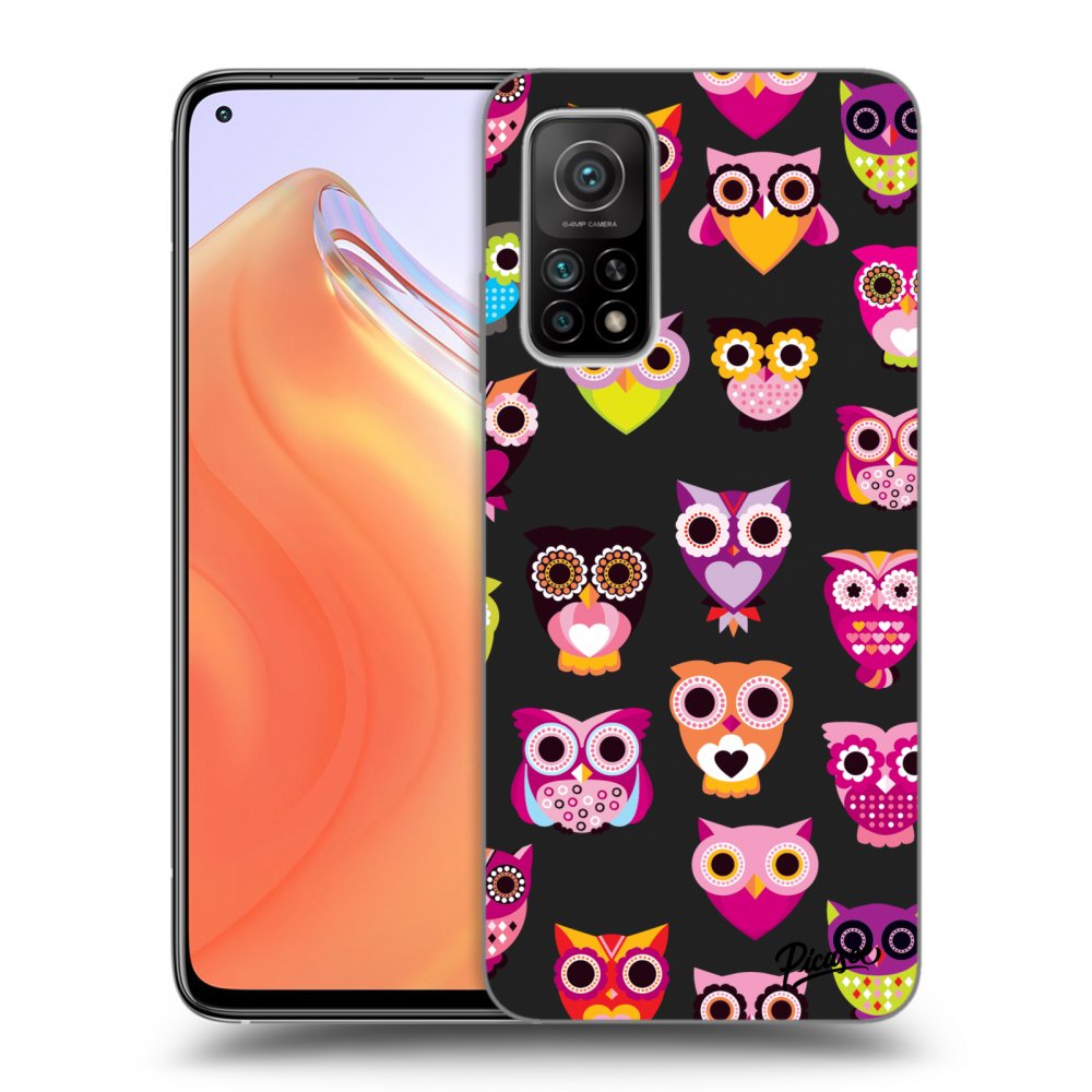 Picasee fekete szilikon tok az alábbi mobiltelefonokra Xiaomi Mi 10T - Owls