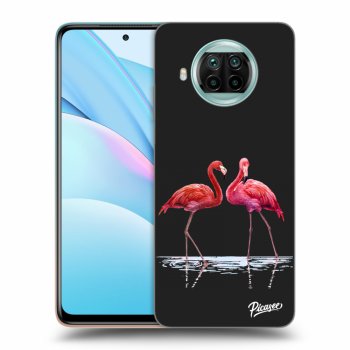 Picasee fekete szilikon tok az alábbi mobiltelefonokra Xiaomi Mi 10T Lite - Flamingos couple