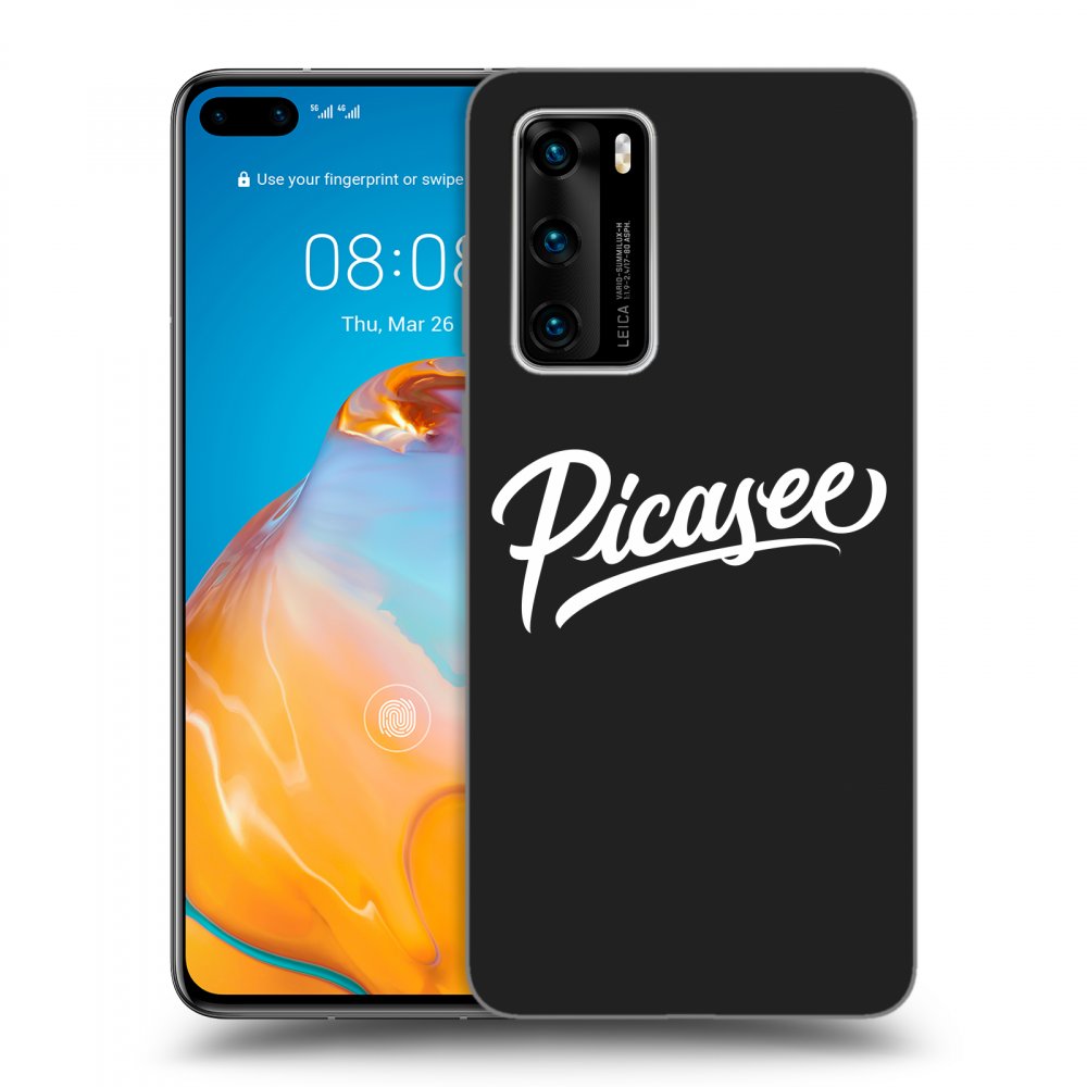 Picasee fekete szilikon tok az alábbi mobiltelefonokra Huawei P40 - Picasee - White