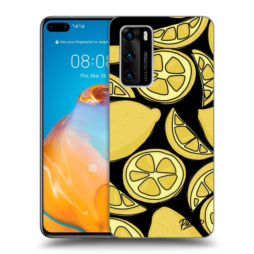 Picasee fekete szilikon tok az alábbi mobiltelefonokra Huawei P40 - Lemon