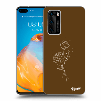 Tok az alábbi mobiltelefonokra Huawei P40 - Brown flowers