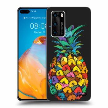 Picasee fekete szilikon tok az alábbi mobiltelefonokra Huawei P40 - Pineapple
