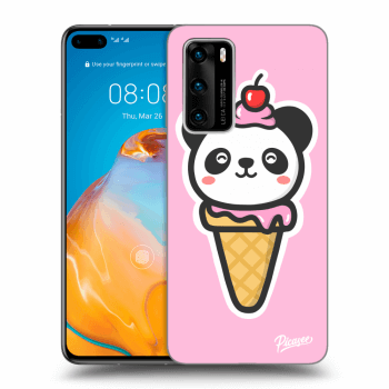 Picasee fekete szilikon tok az alábbi mobiltelefonokra Huawei P40 - Ice Cream Panda