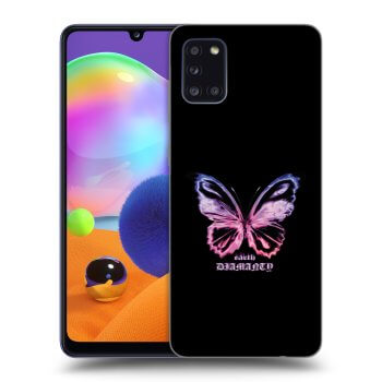 Picasee fekete szilikon tok az alábbi mobiltelefonokra Samsung Galaxy A31 A315F - Diamanty Purple