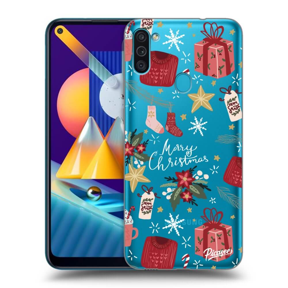 Picasee átlátszó szilikon tok az alábbi mobiltelefonokra Samsung Galaxy M11 - Christmas