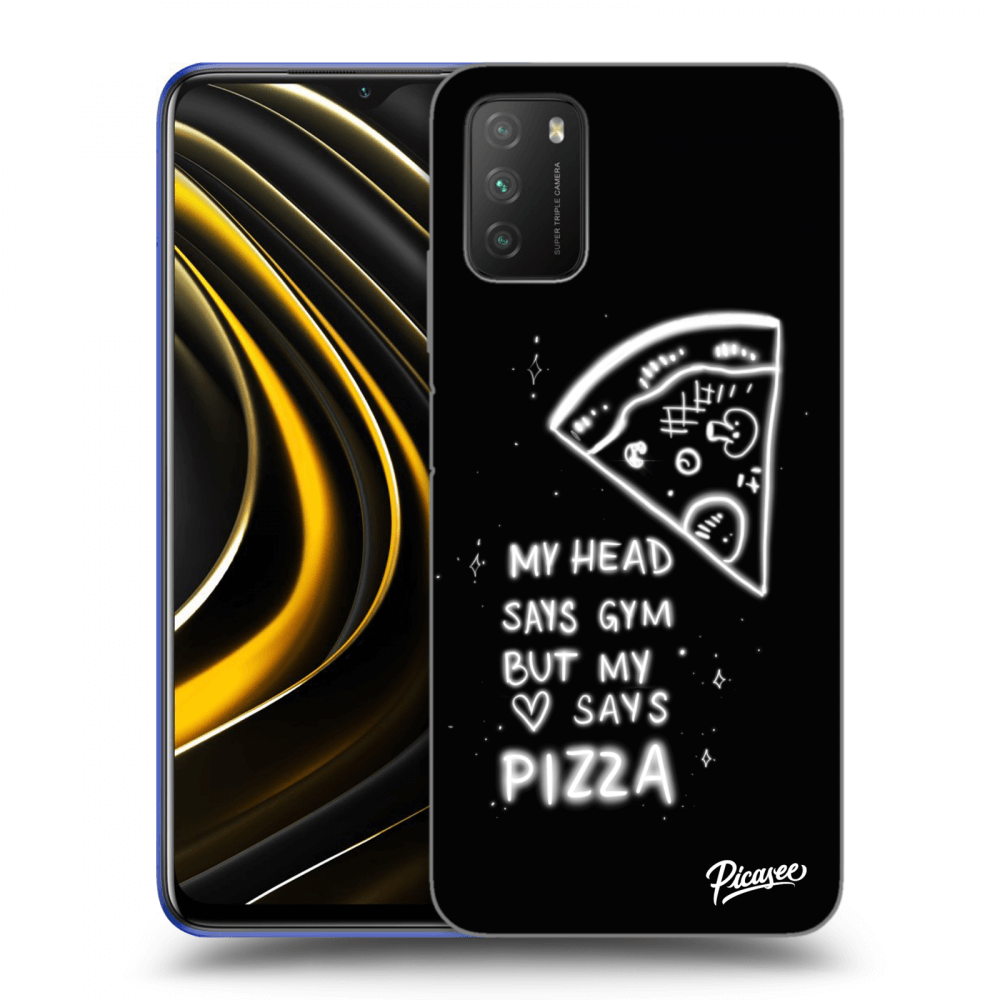 Picasee fekete szilikon tok az alábbi mobiltelefonokra Xiaomi Poco M3 - Pizza
