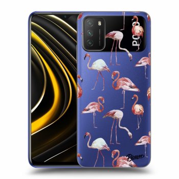 Picasee átlátszó szilikon tok az alábbi mobiltelefonokra Xiaomi Poco M3 - Flamingos