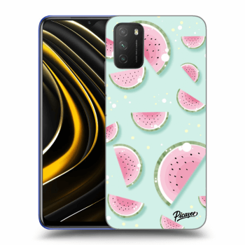 Picasee fekete szilikon tok az alábbi mobiltelefonokra Xiaomi Poco M3 - Watermelon 2
