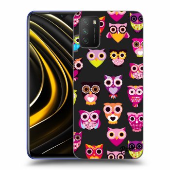 Picasee fekete szilikon tok az alábbi mobiltelefonokra Xiaomi Poco M3 - Owls