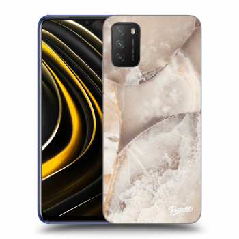 Picasee fekete szilikon tok az alábbi mobiltelefonokra Xiaomi Poco M3 - Cream marble