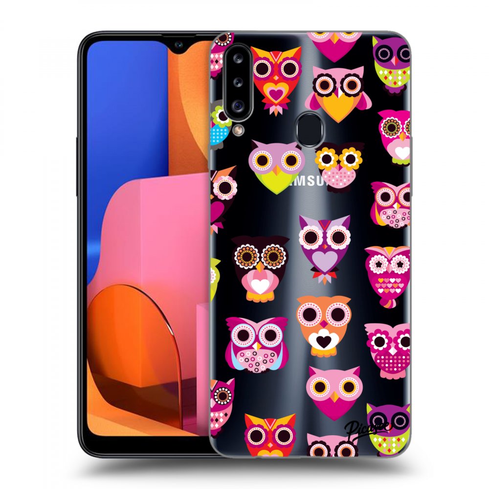 Picasee átlátszó szilikon tok az alábbi mobiltelefonokra Samsung Galaxy A20s - Owls