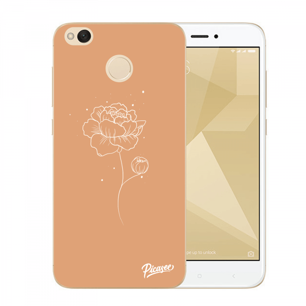 Picasee átlátszó szilikon tok az alábbi mobiltelefonokra Xiaomi Redmi 4X Global - Peonies