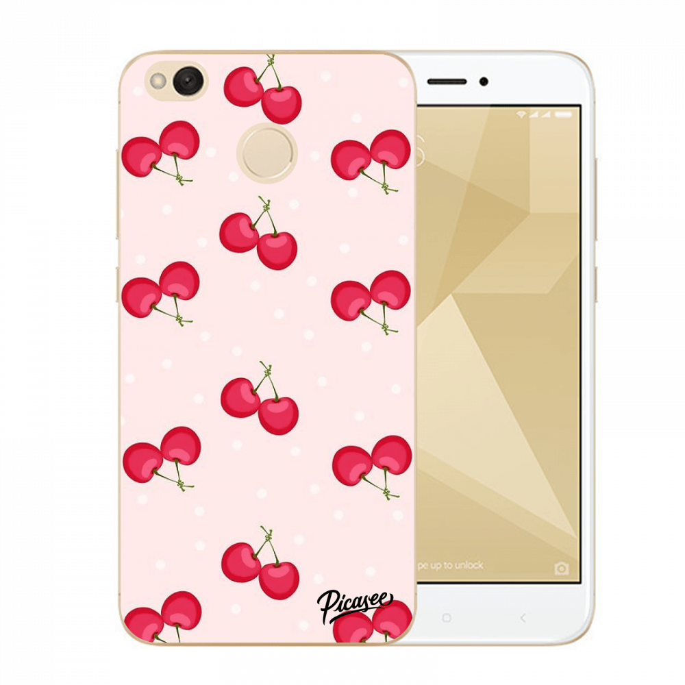 Picasee átlátszó szilikon tok az alábbi mobiltelefonokra Xiaomi Redmi 4X Global - Cherries