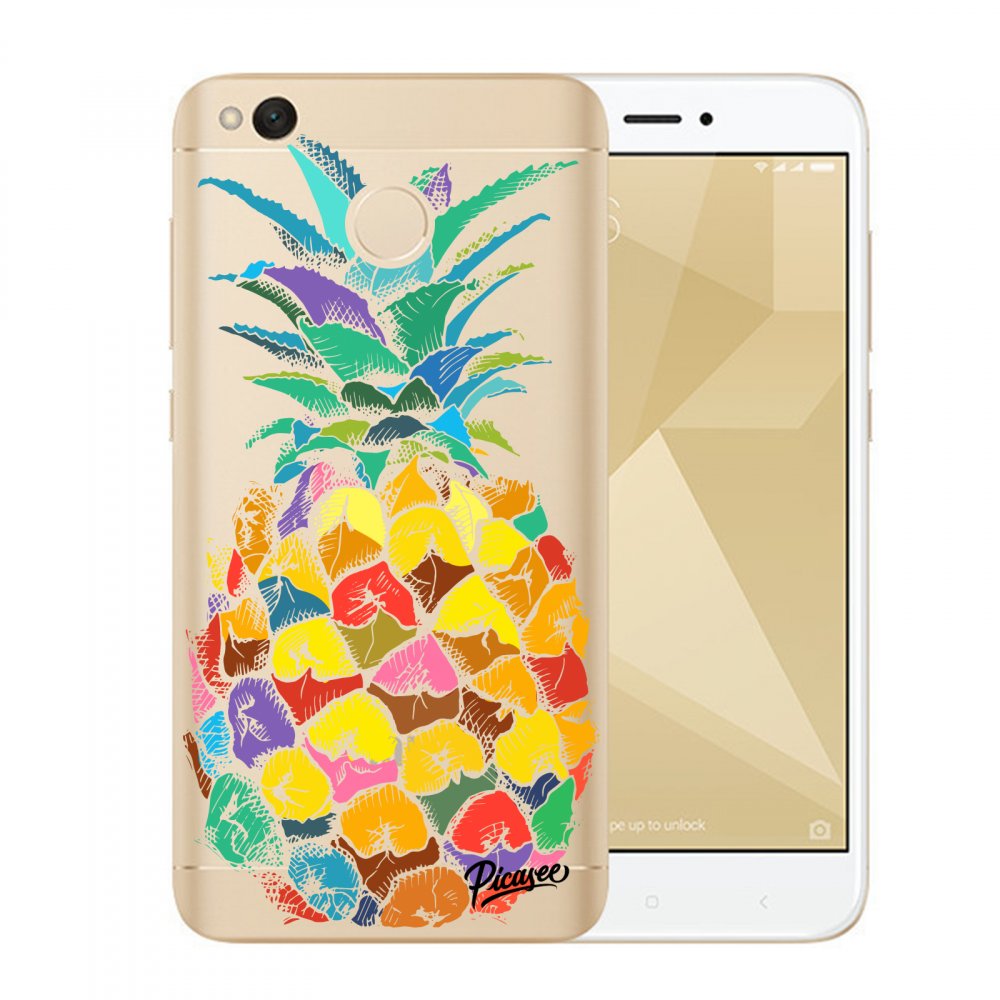 Picasee átlátszó szilikon tok az alábbi mobiltelefonokra Xiaomi Redmi 4X Global - Pineapple