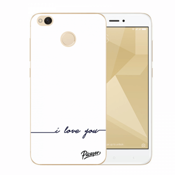 Picasee átlátszó szilikon tok az alábbi mobiltelefonokra Xiaomi Redmi 4X Global - I love you