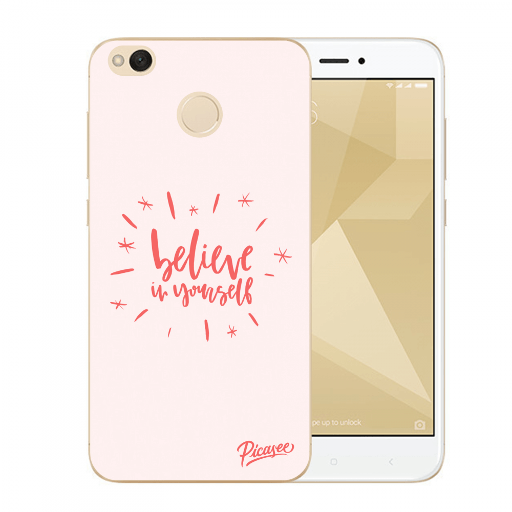 Picasee műanyag átlátszó tok az alábbi mobiltelefonokra Xiaomi Redmi 4X Global - Believe in yourself