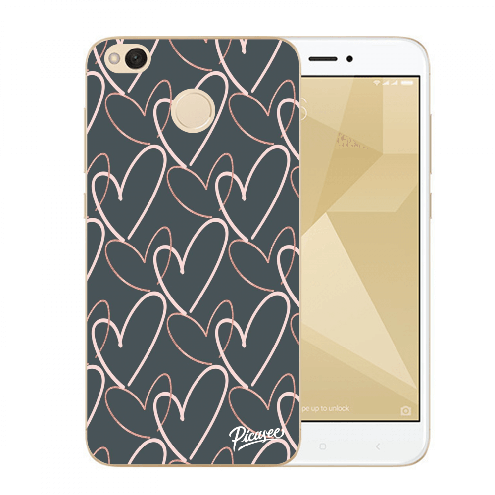 Picasee átlátszó szilikon tok az alábbi mobiltelefonokra Xiaomi Redmi 4X Global - Lots of love