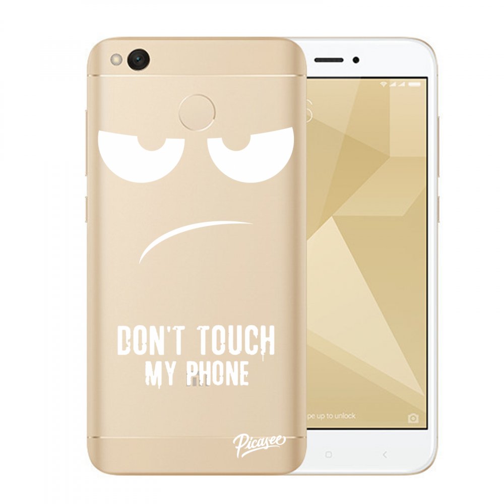 Picasee műanyag átlátszó tok az alábbi mobiltelefonokra Xiaomi Redmi 4X Global - Don't Touch My Phone