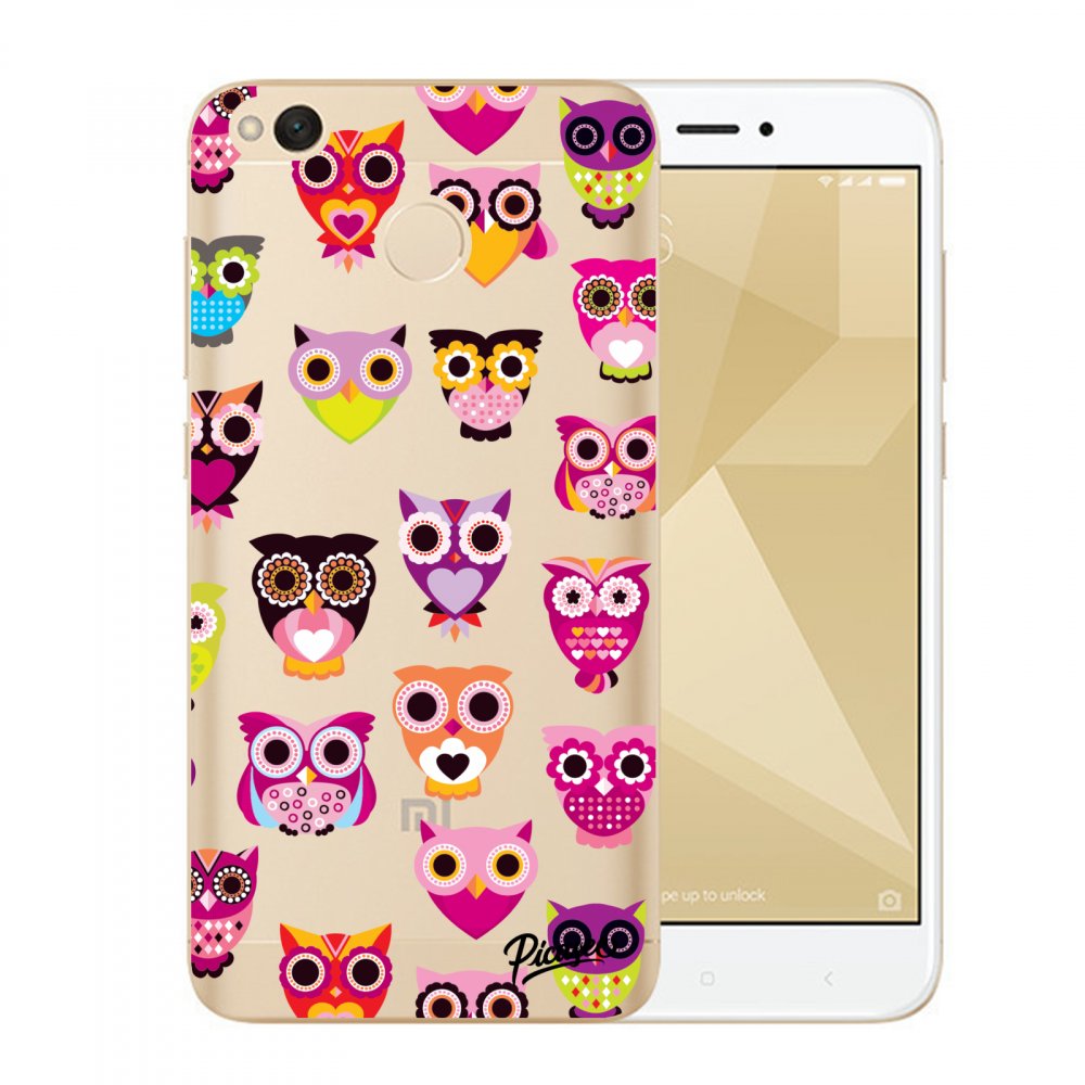 Picasee műanyag átlátszó tok az alábbi mobiltelefonokra Xiaomi Redmi 4X Global - Owls