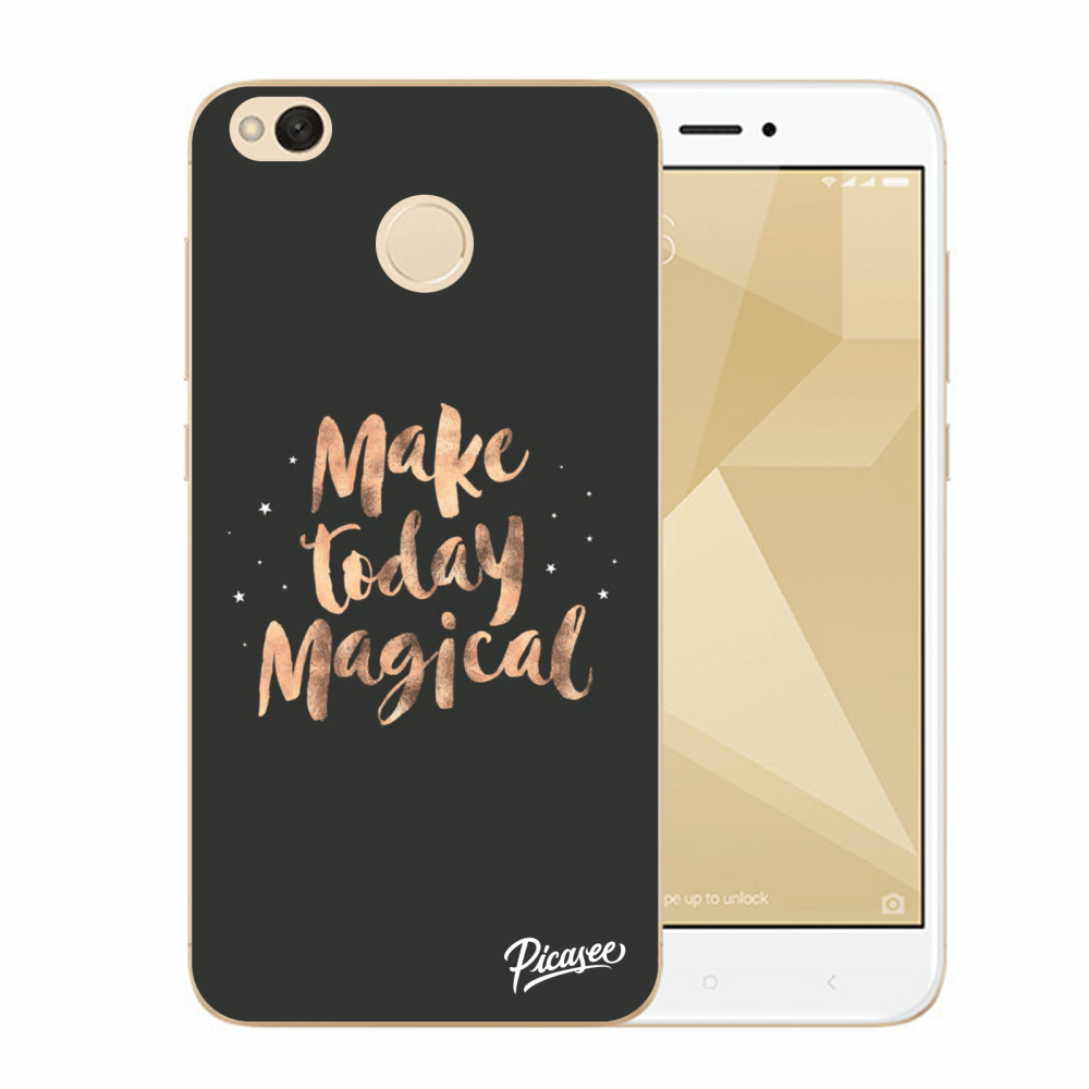 Picasee átlátszó szilikon tok az alábbi mobiltelefonokra Xiaomi Redmi 4X Global - Make today Magical