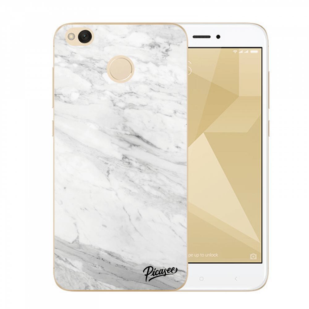 Picasee átlátszó szilikon tok az alábbi mobiltelefonokra Xiaomi Redmi 4X Global - White marble