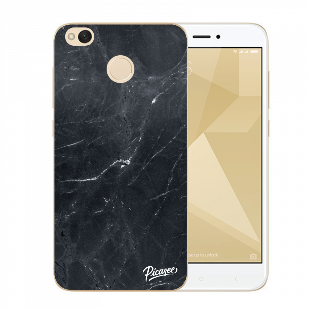 Picasee műanyag átlátszó tok az alábbi mobiltelefonokra Xiaomi Redmi 4X Global - Black marble