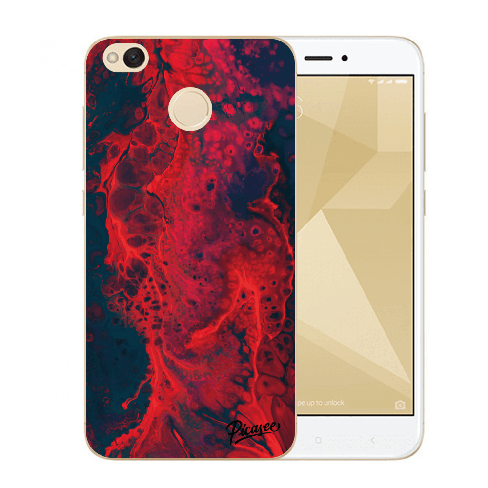 Picasee műanyag átlátszó tok az alábbi mobiltelefonokra Xiaomi Redmi 4X Global - Organic red