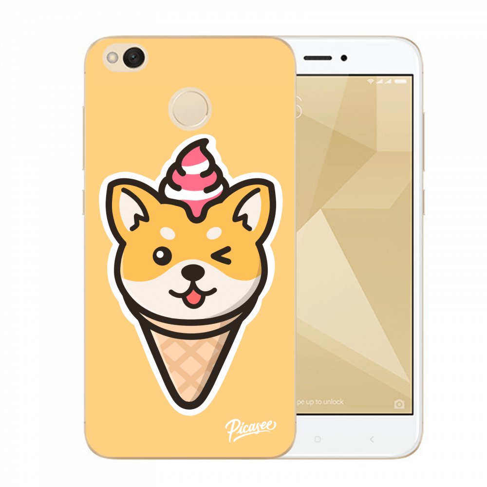 Picasee átlátszó szilikon tok az alábbi mobiltelefonokra Xiaomi Redmi 4X Global - Ice Cream Shiba