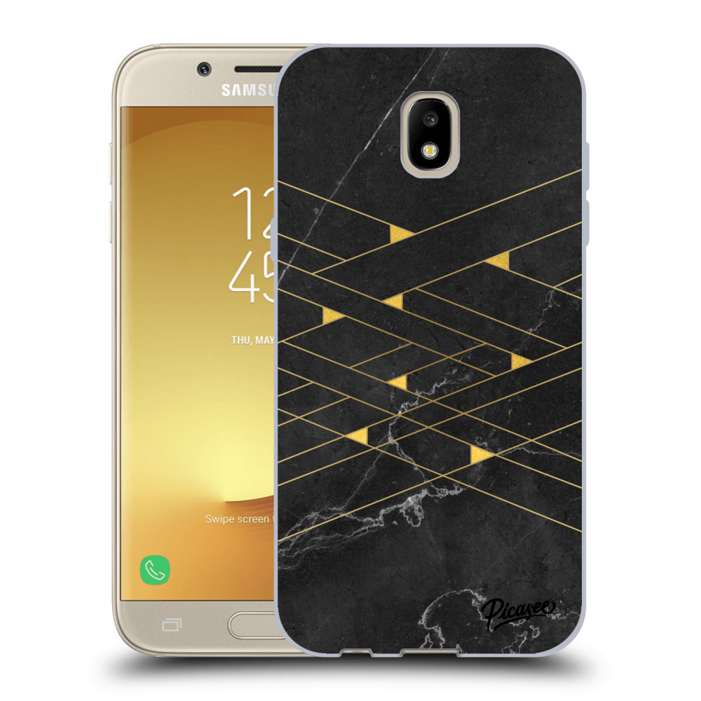 Picasee fekete szilikon tok az alábbi mobiltelefonokra Samsung Galaxy J5 2017 J530F - Gold Minimal