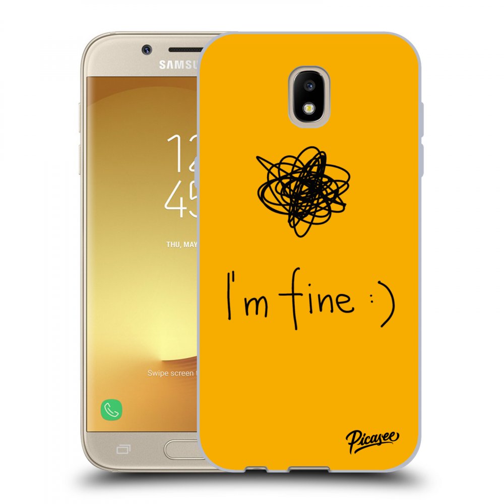 Picasee fekete szilikon tok az alábbi mobiltelefonokra Samsung Galaxy J5 2017 J530F - I am fine