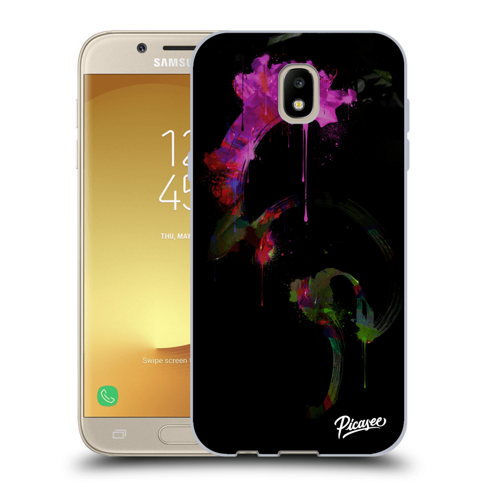 Picasee fekete szilikon tok az alábbi mobiltelefonokra Samsung Galaxy J5 2017 J530F - Peony black