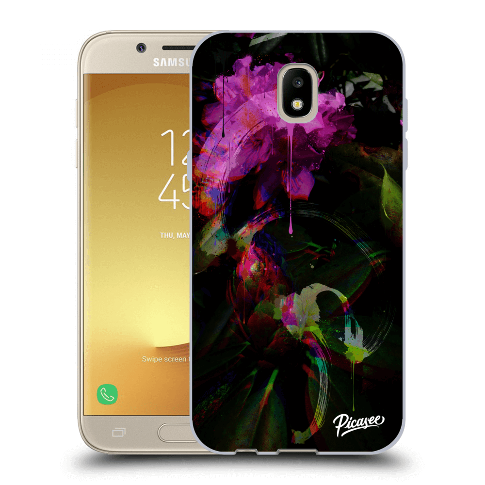 Picasee fekete szilikon tok az alábbi mobiltelefonokra Samsung Galaxy J5 2017 J530F - Peony Color