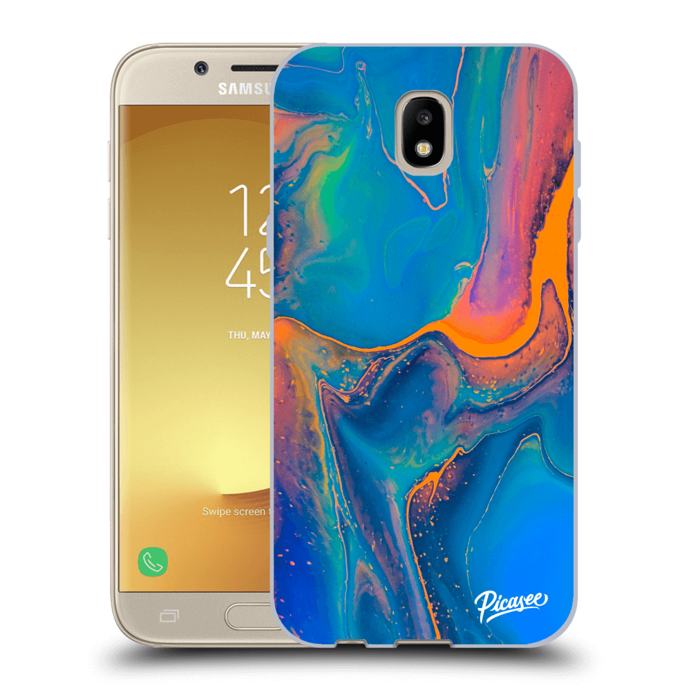 Picasee fekete szilikon tok az alábbi mobiltelefonokra Samsung Galaxy J5 2017 J530F - Rainbow
