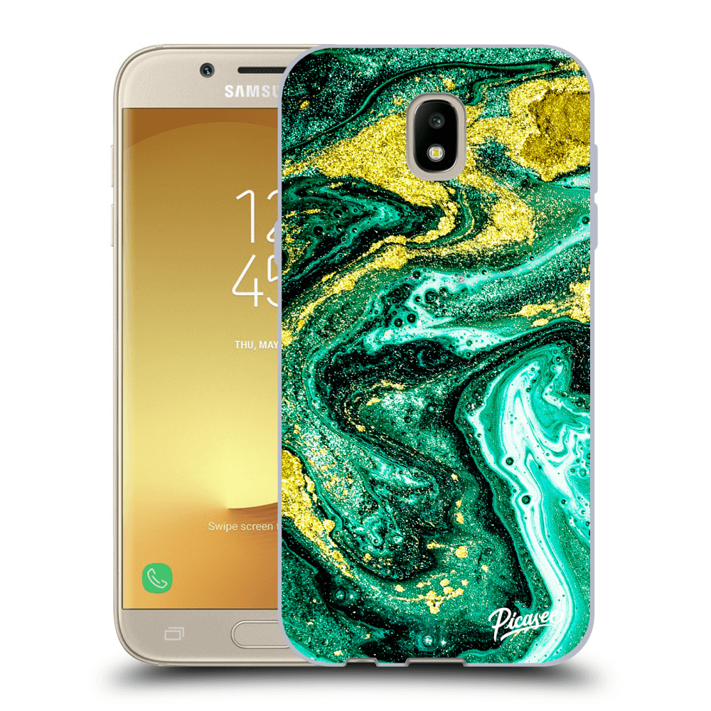 Picasee fekete szilikon tok az alábbi mobiltelefonokra Samsung Galaxy J5 2017 J530F - Green Gold