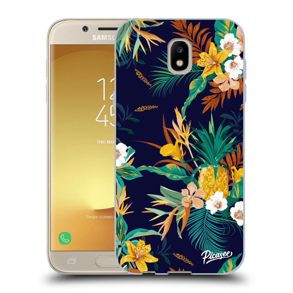 Picasee fekete szilikon tok az alábbi mobiltelefonokra Samsung Galaxy J5 2017 J530F - Pineapple Color