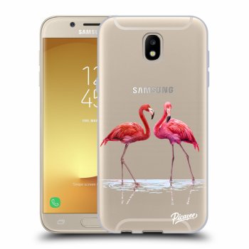 Picasee átlátszó szilikon tok az alábbi mobiltelefonokra Samsung Galaxy J5 2017 J530F - Flamingos couple