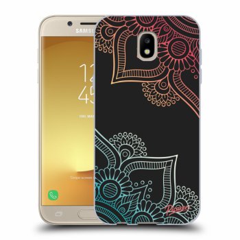 Picasee fekete szilikon tok az alábbi mobiltelefonokra Samsung Galaxy J5 2017 J530F - Flowers pattern