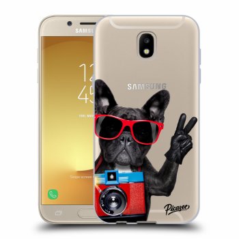 Picasee átlátszó szilikon tok az alábbi mobiltelefonokra Samsung Galaxy J5 2017 J530F - French Bulldog