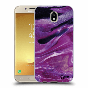 Picasee átlátszó szilikon tok az alábbi mobiltelefonokra Samsung Galaxy J5 2017 J530F - Purple glitter