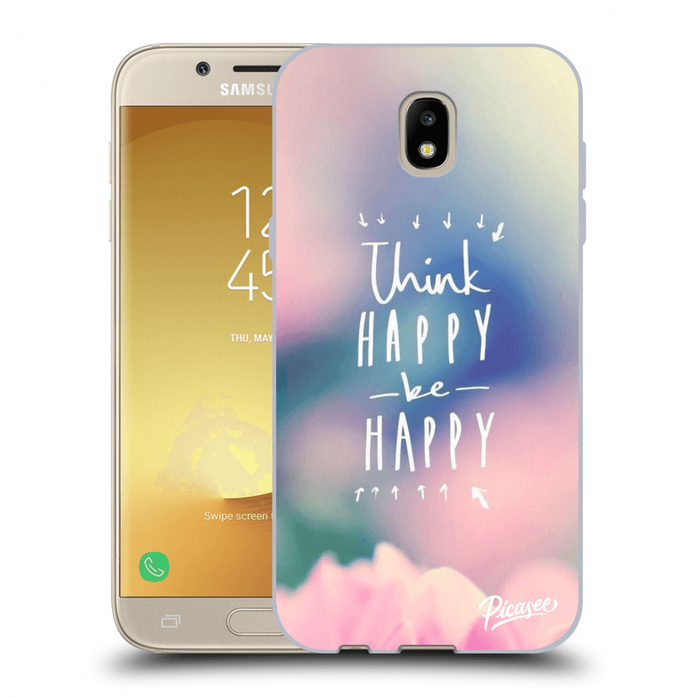 Picasee átlátszó szilikon tok az alábbi mobiltelefonokra Samsung Galaxy J5 2017 J530F - Think happy be happy