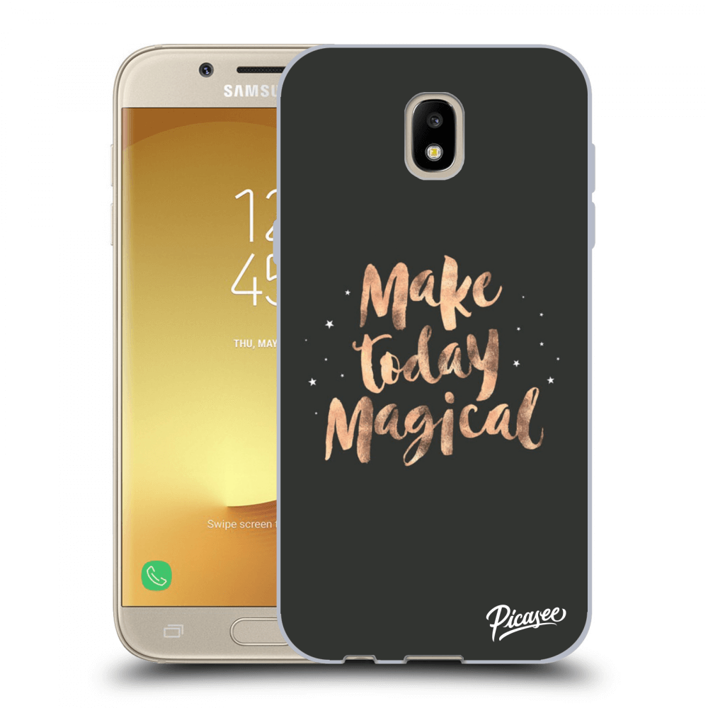 Picasee fekete szilikon tok az alábbi mobiltelefonokra Samsung Galaxy J5 2017 J530F - Make today Magical