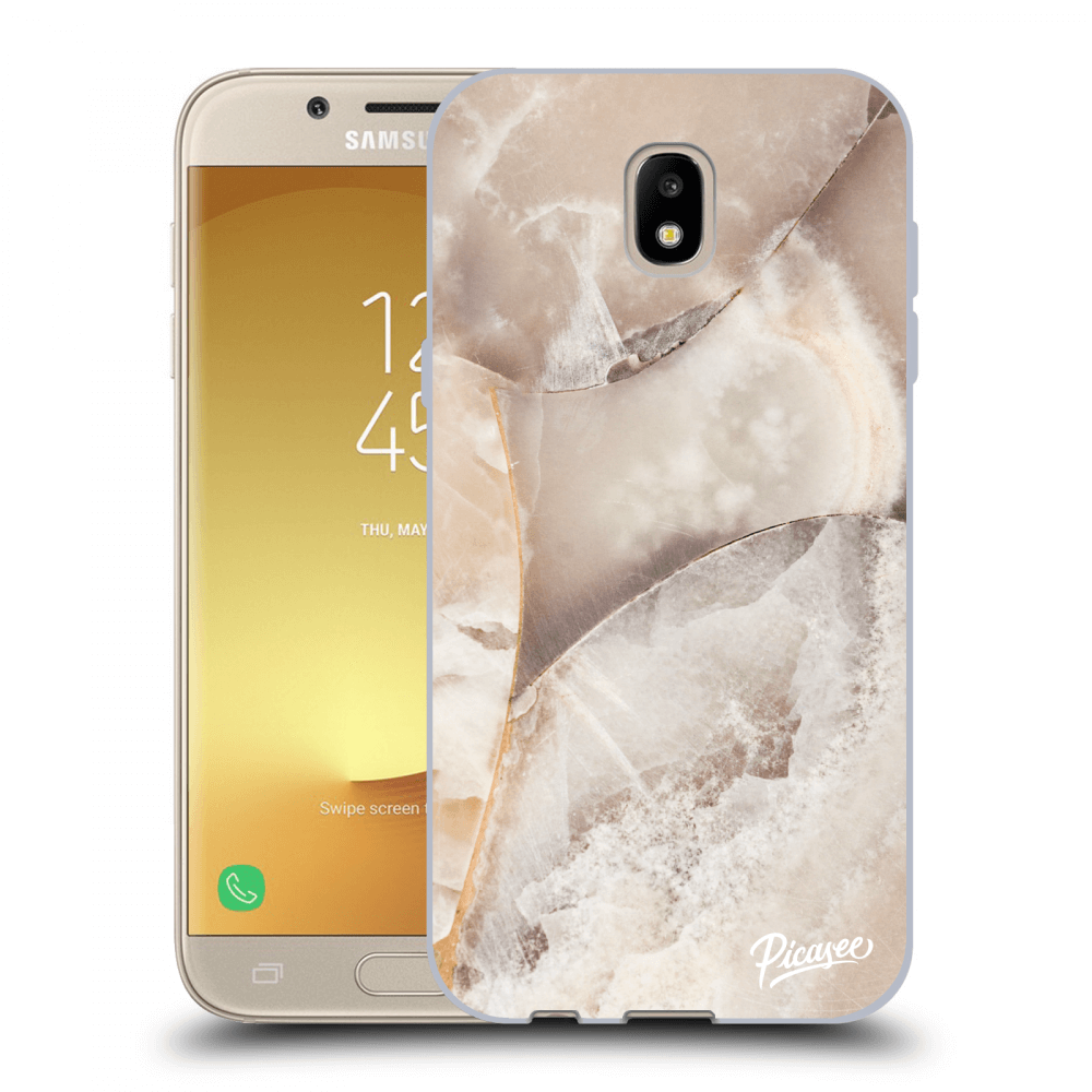 Picasee fekete szilikon tok az alábbi mobiltelefonokra Samsung Galaxy J5 2017 J530F - Cream marble