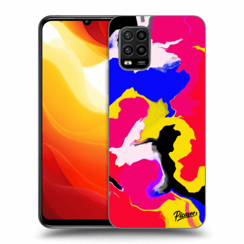 Picasee fekete szilikon tok az alábbi mobiltelefonokra Xiaomi Mi 10 Lite - Watercolor