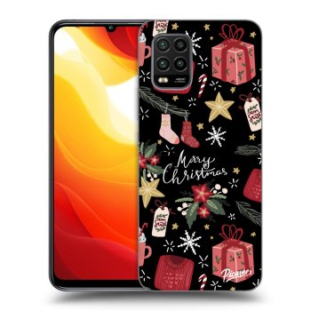 Picasee fekete szilikon tok az alábbi mobiltelefonokra Xiaomi Mi 10 Lite - Christmas