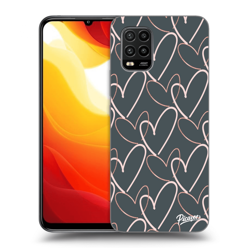 Picasee fekete szilikon tok az alábbi mobiltelefonokra Xiaomi Mi 10 Lite - Lots of love