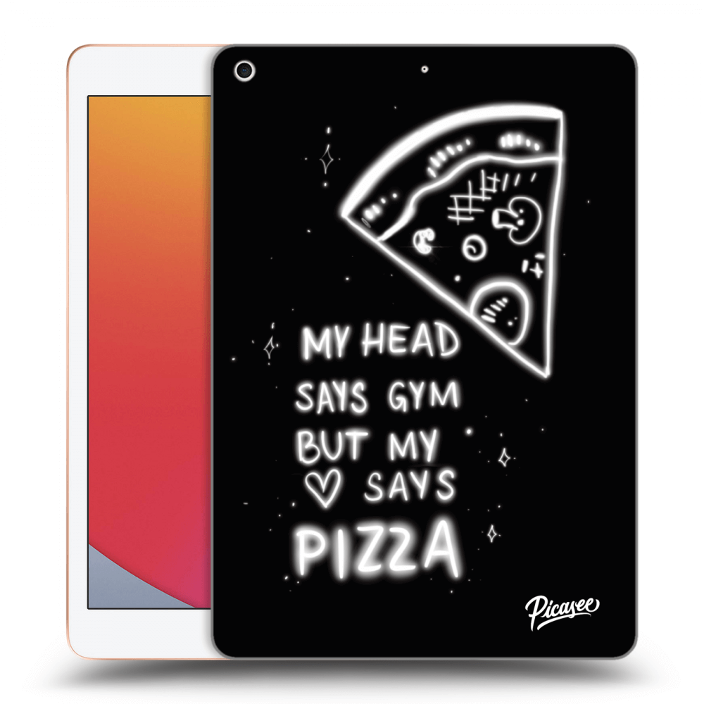 Picasee fekete szilikon tok az alábbi táblagépre Apple iPad 10.2" 2020 (8. gen) - Pizza