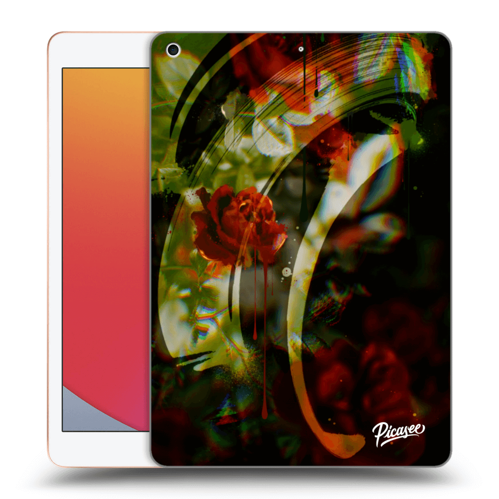 Picasee átlátszó szilikon tok az alábbi táblagépre Apple iPad 10.2" 2020 (8. gen) - Roses color